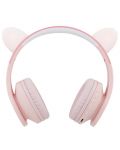 Casti pentru copii PowerLocus - P1 Ears, wireless, roz - 3t