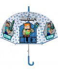 Umbrelă pentru copii Coriex Minecraft - Alb și albastru - 1t