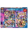 Puzzle pentru copii Ravensburger din  4 x 42 piese - Paw Patrol:Super film - 1t