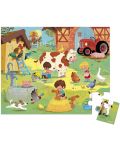 Puzzle pentru copii in valiza Janod - Zi la ferma, 24 piese - 2t