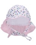Pălărie pentru copii cu protecție UV 50+ Sterntaler - Cu inimioare colorate, 51 cm, 18-24 luni - 2t