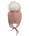 Pălărie de iarnă pentru copii cu pompon Sterntaler - Fetiță, 55 cm, 4-6 ani, roz - 3t