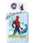 Set lenjerie de pat copii Uwear - Spider-Man, fundal albastru deschis - 1t