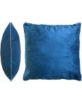 Pernă decorativă Aglika - Lux, 45 x 45 cm, catifea, albastru - 1t