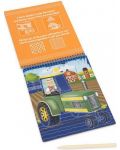 Cartea pentru copii Melissa and Doug - Scratch art, vehicule - 2t
