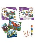 Kit creativ pentru copii Raya Toys - Tablouri de dinozauri - 1t