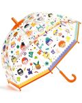 Umbrela pentru copii Djeco Faces - Cu culori schimbatoare - 1t