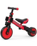 Bicicelta pentru copii Milly Mally - Optimus, 3in1, Rosie - 2t