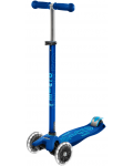 Scooter pentru copii Micro - Maxi Deluxe LED, Navy Blue - 1t