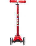 Scooter pentru copii Micro - Maxi Deluxe LED, Red - 3t