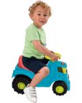 Tractor de impins pentru copii 2 in 1 Ecoiffier - Albastru, cu remorca si cositoare - 7t