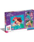 Puzzle pentru copii Clementoni din 3 x 48 piese - Prințese Disney - 1t