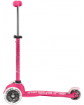 Scooter pentru copii Micro - Mini Deluxe LED, Pink - 2t