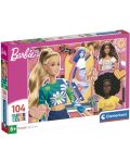 Puzzle pentru copii  Clementoni din 104 piese - Barbie (opțiunea 2) - 1t