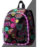 Ghiozdan pentru copii cu iluminare LED Cool Pack Bobby - Emoticons - 2t