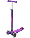 Scooter pentru copii Micro - Maxi Deluxe LED, Purple - 1t