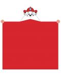 Pătură pentru copii cu glugă 3D Sonne - Marshall Paw Patrol, 110 x 140 cm, roşie - 1t