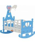 Jucarie pentru copii Polesie Toys - Patut pentru papusa Heart, albastru - 1t