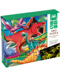Puzzle fluorescent pentru copii Eurekakids - Dinozauri, 100 de piese - 1t
