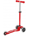 Scooter pentru copii Micro - Mini Deluxe LED, Red - 5t