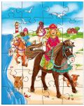 Puzzle pentru copii 3 in 1 Haba - Printese cu cai - 2t