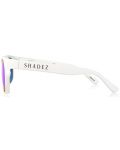 Ochelari de soare pentru copii Shadez - De la 3 la 8 ani, albi cu lentime mov - 3t