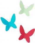 Decor pentru perete Umbra - Mariposa, 9 fluturi, multicolor - 3t
