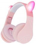 Casti pentru copii PowerLocus - P1 Ears, wireless, roz - 1t