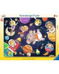 Puzzle pentru copii Ravensburger  din 40 piese - Animal astronauts - 1t