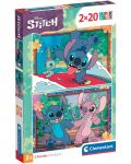 Puzzle pentru copii  Clementoni din 2 x 20 piese - Stitch - 1t