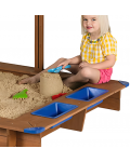 Cutie de nisip din lemn pentru copii Smart Baby - Cu copertină - 3t