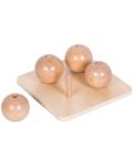 Joc pentru copii Smart Baby - Montessori mingi de înșirat din lemn Montessori - 1t