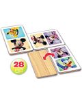 Puzzle din lemn pentru copii Educa de 28 piese - Mickey Mouse, domino - 2t