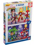 Puzzle pentru copii Educa din 2 x 48 de piese - Spiderman și prietenii săi incredibili - 1t
