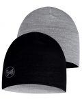 Pălărie pentru copii BUFF - Lightweight Merino Reversible hat, gri/negru - 1t