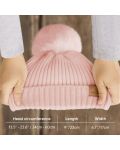Pălărie de iarnă pentru copii cu pompon KeaBabies - 6-36 luni, roz, 2 buc. - 4t