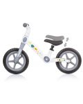 Bicicletă de echilibru pentru copii Chipolino - Dino, alb și gri - 3t