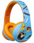Căști pentru copii PowerLocus - P2 Kids Angry Birds,wireless, albastru/portocaliu - 1t