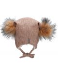 Pălărie de iarnă pentru copii cu pompoane Sterntaler - Fetiță, 55 cm, 4-6 ani - 2t