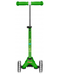 Scooter pentru copii Micro - Mini Deluxe LED, Green - 3t