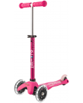 Scooter pentru copii Micro - Mini Deluxe LED, Pink - 1t