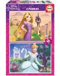 Puzzle penntru copii Educa din 2 х 48 de piese - Prințese Disney - 1t