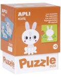 Puzzle pentru copii Apli Kids - Contraste cu animale, 24 piese - 1t