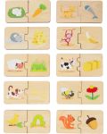 Puzzle din lemn pentru copii Picior mic - Animale de hrănit, 20 de piese - 2t