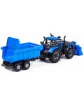 Jucărie pentru copii Polesie Progress - - Tractor de inerție cu remorcă și paletă - 5t
