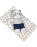 Pătură pentru copii cu jucărie de pluș Baby Matex - Carol, Panda - 1t