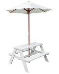 Masă de picnic din lemn pentru copii cu umbrelă Ginger Home - 1t