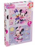 Puzzle pentru copii Educa din 2 x 48 de piese - Minnie Mouse - 1t