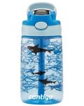 Sticla pentru copii Contigo Cleanable Sharks - 420 ml, albastra - 3t