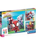 Puzzle pentru copii Clementoni din 3 x 48 piese - Spidey și prietenii săi minunați - 1t